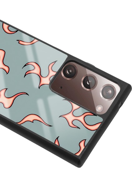 Samsung Galaxy Note 20 Ultra Retro Alev Tasarımlı Glossy Telefon Kılıfı modelleri
