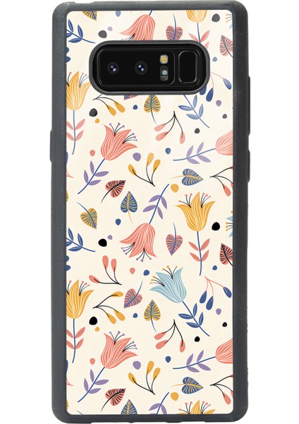 Samsung Galaxy Note 8 Beyaz Bindanlı Tasarımlı Glossy Telefon Kılıfı