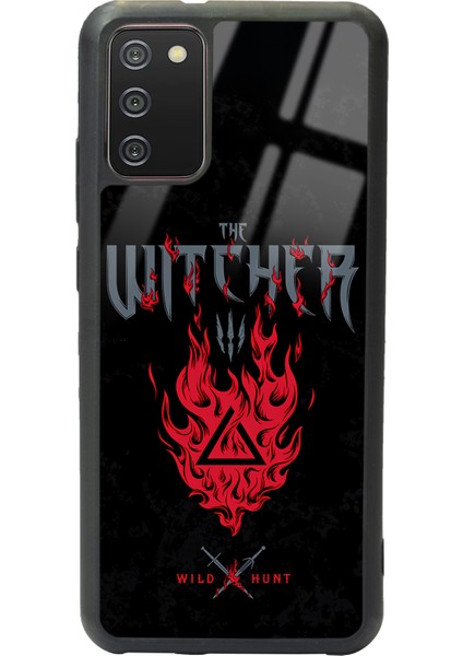 Samsung Galaxy A-02S Witcher 3 Fire Tasarımlı Glossy Telefon Kılıfı