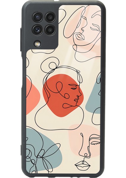 Samsung Galaxy A-22 Nude Maske Tasarımlı Glossy Telefon Kılıfı