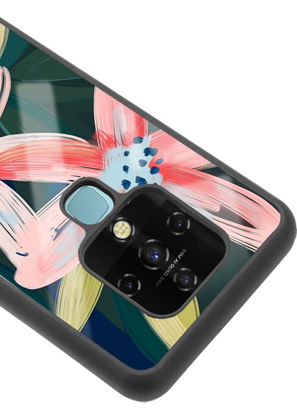 Tecno Camon 16 Suluboya Çiçek Tasarımlı Glossy Telefon Kılıfı modelleri