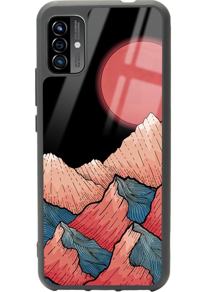 P13 Blue Max Pro Lite Dağ Güneş Tasarımlı Glossy Telefon Kılıfı