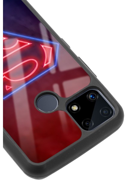 Oppo Realme C25 Neon Superman Tasarımlı Glossy Telefon Kılıfı modelleri