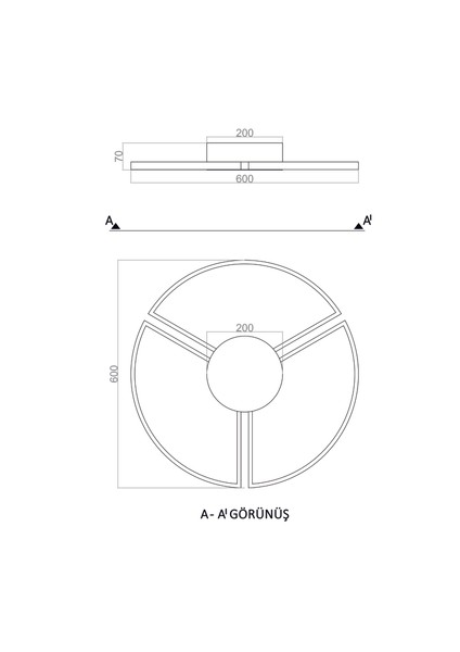 voxlamp lighting solutions Tavan LED Avize Segmented Plafonyer