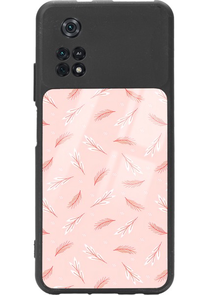 Poco M4 Pro Pudra Yapraklı Tasarımlı Glossy Telefon Kılıfı