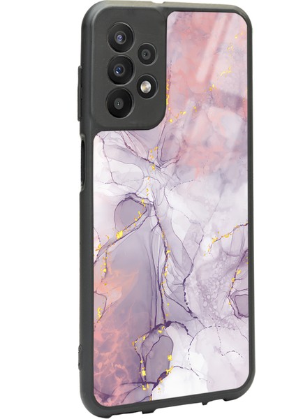 Samsung Galaxy A23 Fuşya Mermer Tasarımlı Glossy Telefon Kılıfı fiyatları