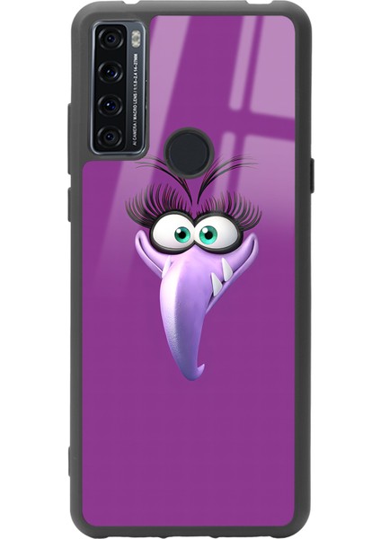 Tcl 20 Se Purple Angry Birds Tasarımlı Glossy Telefon Kılıfı