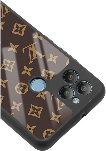 General Mobile Gm 22 Plus Kahverengi Lv Tasarımlı Glossy Telefon Kılıfı modelleri