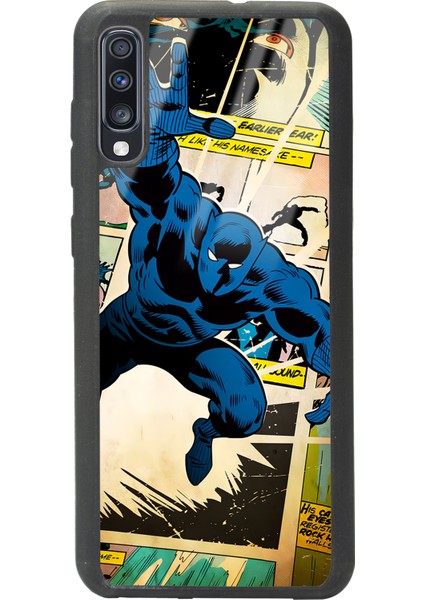Samsung Galaxy A70 Black Panther Kara Panter Tasarımlı Glossy Telefon Kılıfı