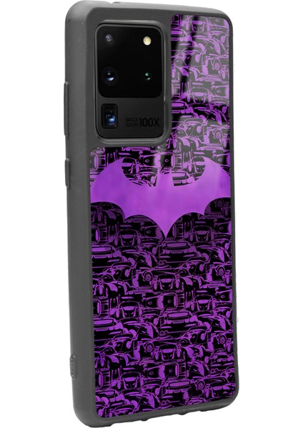 Samsung Galaxy S20 Ultra Lila Batman Tasarımlı Glossy Telefon Kılıfı