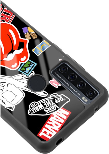 Tcl 20 Se Sticker Tasarımlı Glossy Telefon Kılıfı modelleri