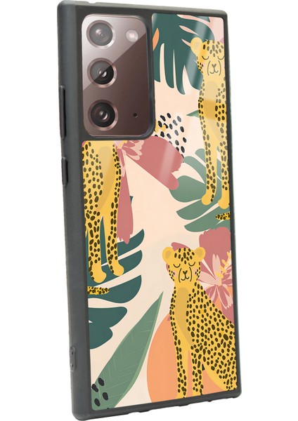 Samsung Galaxy Note 20 Ultra Çiçekli Leopar Tasarımlı Glossy Telefon Kılıfı fiyatları
