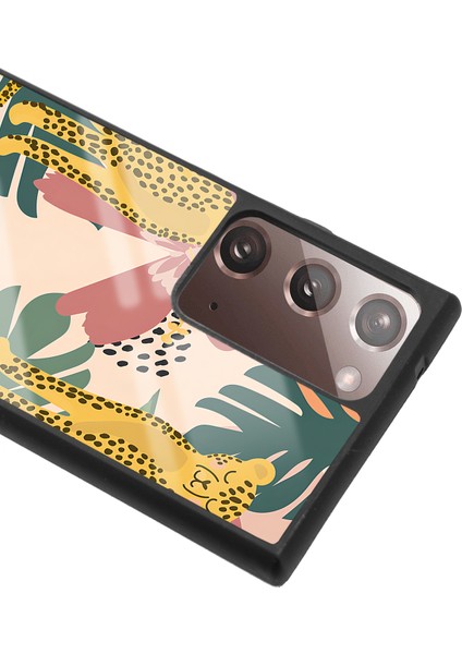 Samsung Galaxy Note 20 Ultra Çiçekli Leopar Tasarımlı Glossy Telefon Kılıfı modelleri