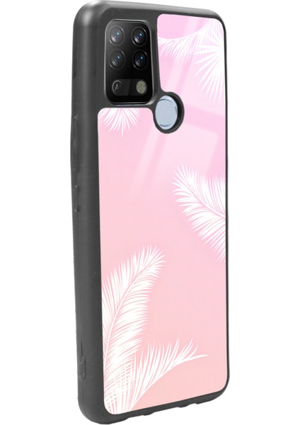 Tecno Pova Beyaz Palmiye Tasarımlı Glossy Telefon Kılıfı fiyatları