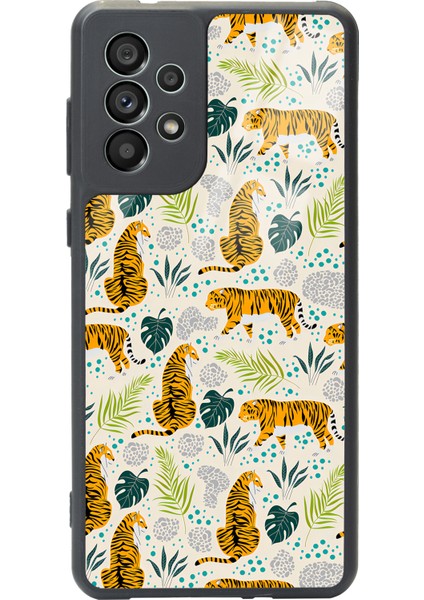 Samsung Galaxy A73 Kaplan Art Tasarımlı Glossy Telefon Kılıfı