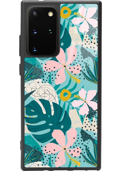 Samsung Galaxy S20 Plus Yaprak Sanatı Tasarımlı Glossy Telefon Kılıfı