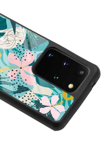 Samsung Galaxy S20 Plus Yaprak Sanatı Tasarımlı Glossy Telefon Kılıfı modelleri
