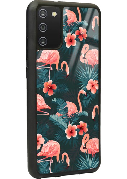 Samsung Galaxy A-02S Flamingo Leaf Tasarımlı Glossy Telefon Kılıfı fiyatları