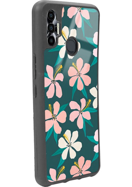 Tecno Spark 7 Pro Leaf Flovers Tasarımlı Glossy Telefon Kılıfı fiyatları