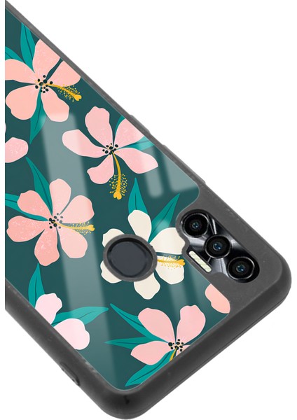 Tecno Spark 7 Pro Leaf Flovers Tasarımlı Glossy Telefon Kılıfı modelleri