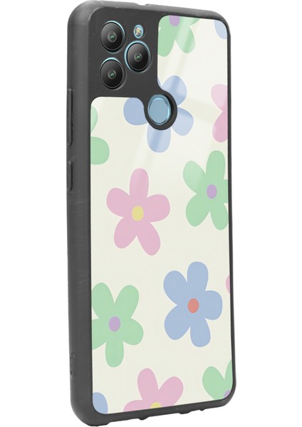 General Mobile Gm 22 Plus Nude Çiçek Tasarımlı Glossy Telefon Kılıfı