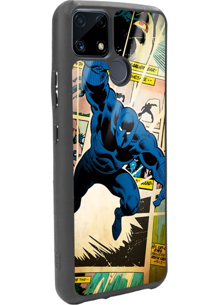 Oppo Realme C25 Black Panther Kara Panter Tasarımlı Glossy Telefon Kılıfı fiyatları