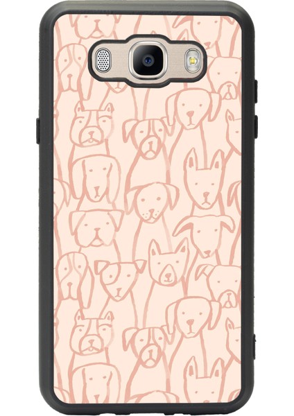Samsung Galaxy J7 (2016) Pink Dog Tasarımlı Glossy Telefon Kılıfı