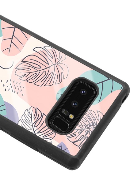 Samsung Galaxy Note 8 Nude Yapraklar Tasarımlı Glossy Telefon Kılıfı modelleri
