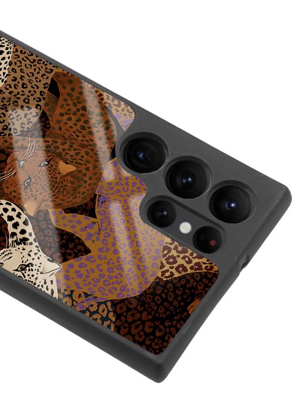Samsung Galaxy S22 Ultra Leoparlar Tasarımlı Glossy Telefon Kılıfı modelleri