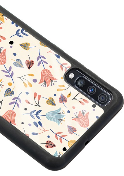 Samsung Galaxy A70 Beyaz Bindanlı Tasarımlı Glossy Telefon Kılıfı modelleri