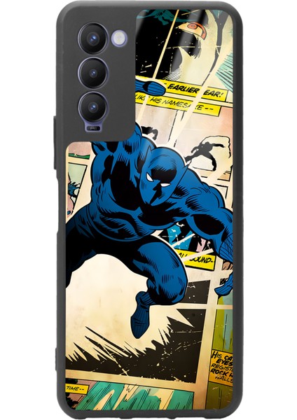 Tecno Camon 18 Black Panther Kara Panter Tasarımlı Glossy Telefon Kılıfı