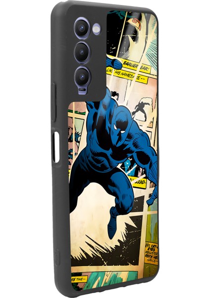Tecno Camon 18 Black Panther Kara Panter Tasarımlı Glossy Telefon Kılıfı fiyatları