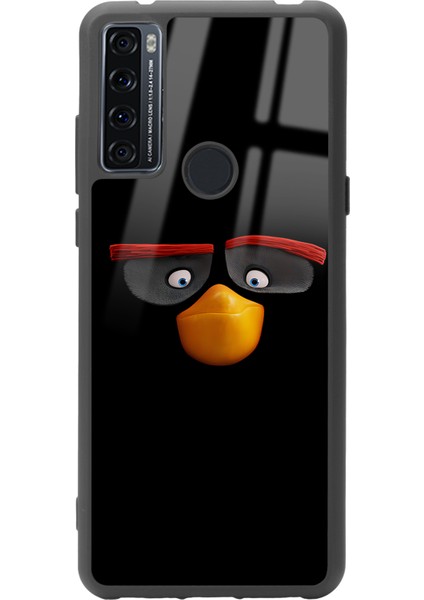 Tcl 20 Se Black Angry Birds Tasarımlı Glossy Telefon Kılıfı
