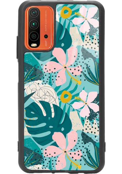 Xiaomi Redmi 9t Yaprak Sanatı Tasarımlı Glossy Telefon Kılıfı