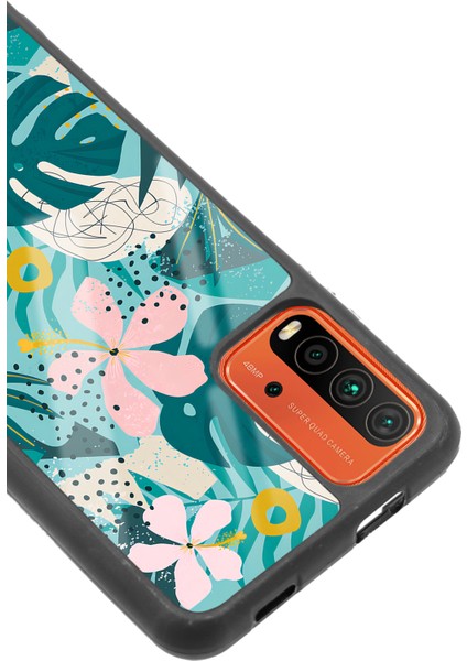 Xiaomi Redmi 9t Yaprak Sanatı Tasarımlı Glossy Telefon Kılıfı