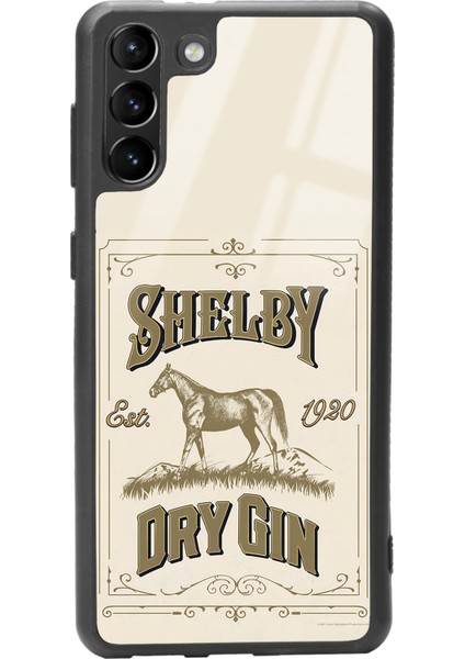 Samsung Galaxy S-21 Plus Peaky Blinders Shelby Dry Gin Tasarımlı Glossy Telefon Kılıfı