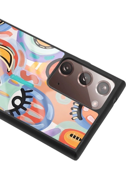 Samsung Galaxy Note 20 Ultra Suluboya Retro Göz Tasarımlı Glossy Telefon Kılıfı modelleri