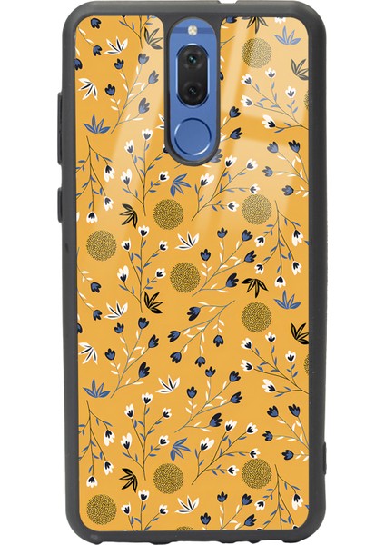 Huawei Mate 10 Lite Sarı Bindanlı Tasarımlı Glossy Telefon Kılıfı