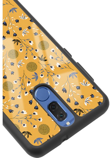 Huawei Mate 10 Lite Sarı Bindanlı Tasarımlı Glossy Telefon Kılıfı modelleri