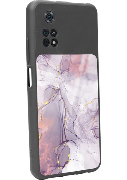 Poco M4 Pro Fuşya Mermer Tasarımlı Glossy Telefon Kılıfı fiyatları