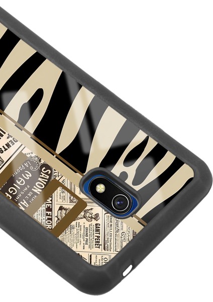 Xiaomi Redmi 8A Zebra Gazete Tasarımlı Glossy Telefon Kılıfı modelleri