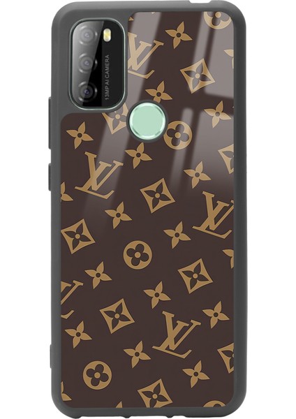 P13 Blue Max 128 Kahverengi Lv Tasarımlı Glossy Telefon Kılıfı