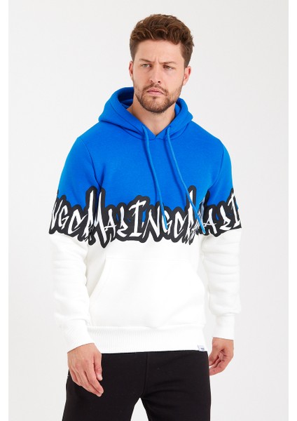 Unisex Kapüşonlu Kanguru Cepli Baskılı Iki Renk Sweatshirt modelleri