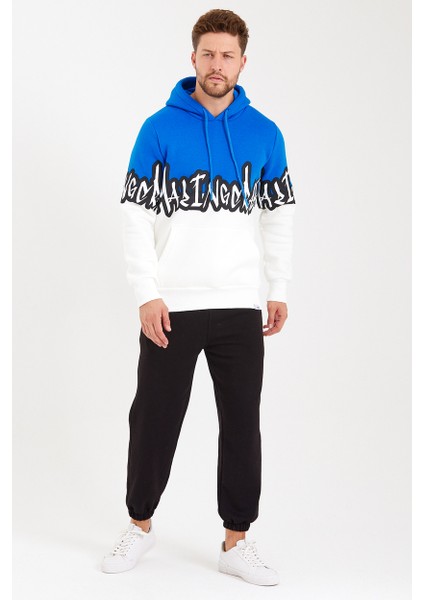 Unisex Kapüşonlu Kanguru Cepli Baskılı Iki Renk Sweatshirt fırsatları
