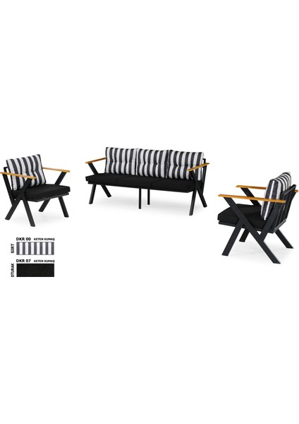 3+1+1 Zeta Bahçe Takımı, Balkon, Bahçe, Cafe Mobilyası, Süngerli Metal Çay Seti fiyatları