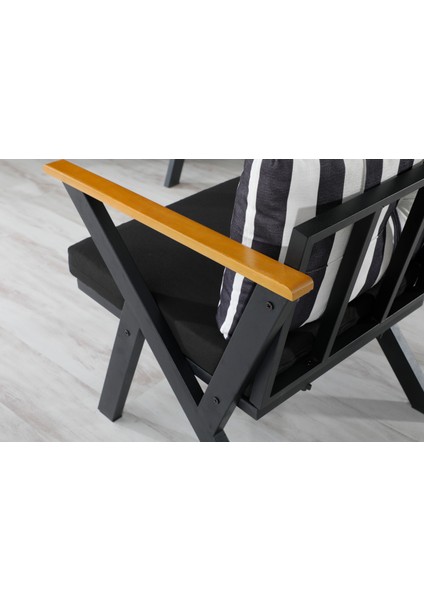 3+1+1 Zeta Bahçe Takımı, Balkon, Bahçe, Cafe Mobilyası, Süngerli Metal Çay Seti modelleri