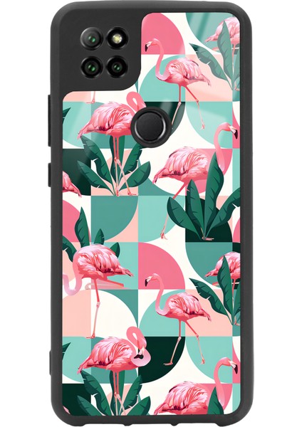 Casper F20 Retro Flamingo Duvar Kağıdı Tasarımlı Glossy Telefon Kılıfı