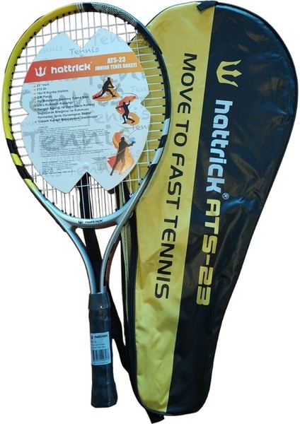 Hattrıck ATS23 Junıor Tenis Raketi 23 Inch 215GR Sarı Siyah