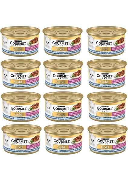 Gourmet Gold Okyanus Balık Sebzeli Kedi Konserversi 85 gr 12