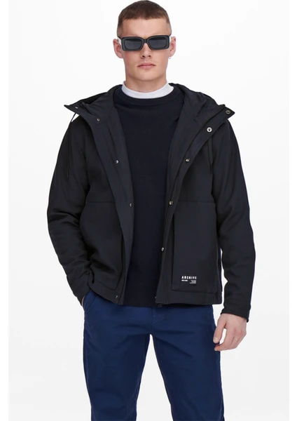 Only & Sons Regular Fit Softshell Kapüşonlu Onsaslan Mont Erkek Mont 22022597